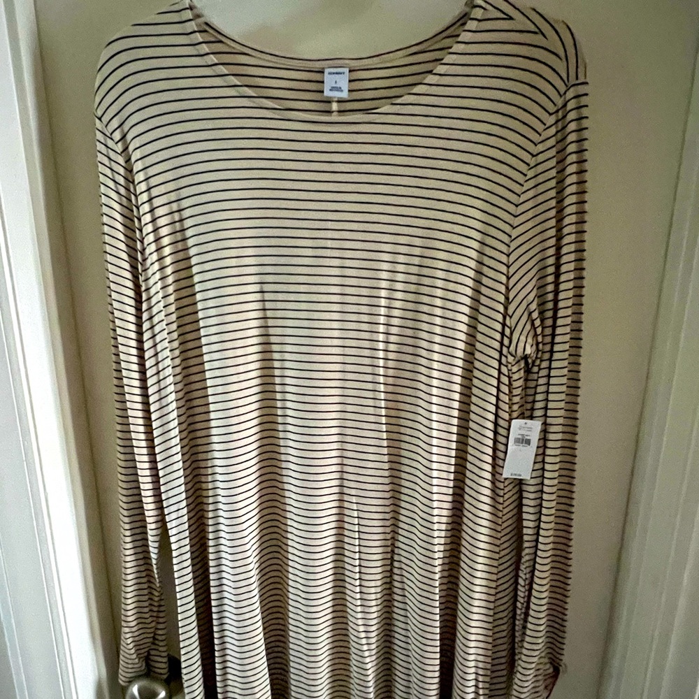 Black stripped long sleeve dress
